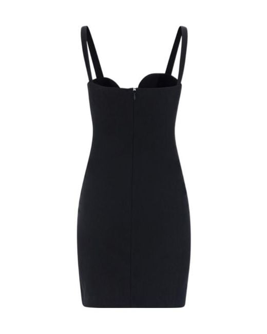Nensi Dojaka Black Asymmetric Ruched Cut-Out Mini Dress