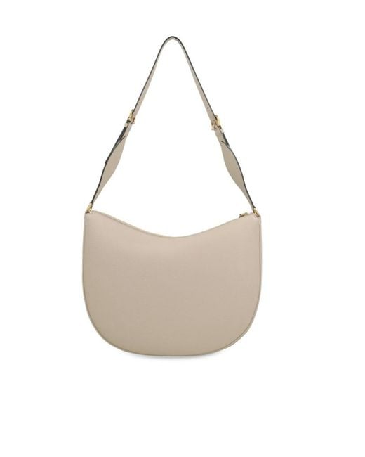 Ferragamo White Ferragamo Maxi G Shoulder Bag