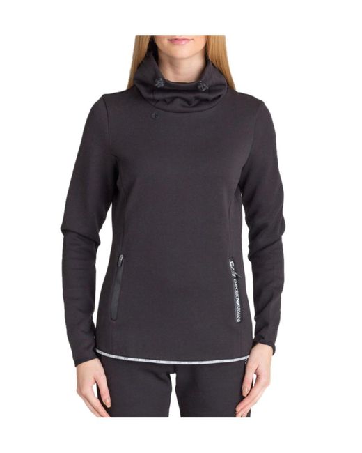 Emporio Armani Blue High Collar And Long Sleeves Sweater