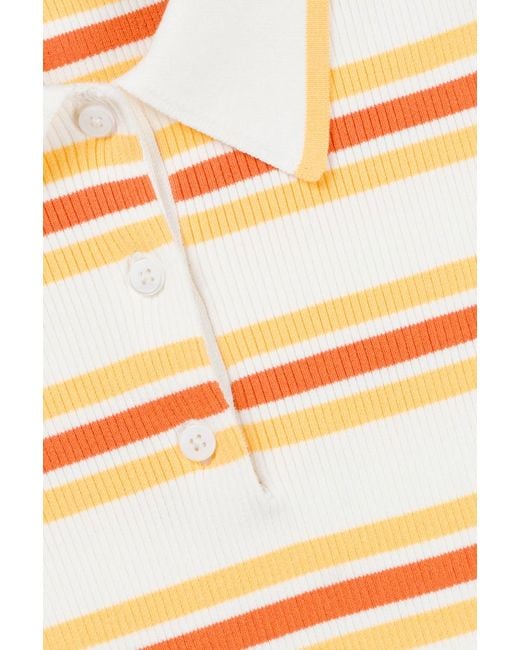 Jonathan Simkhai Metallic Luka Cotton Polo