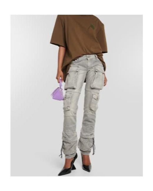 The Attico Gray Work Jeans