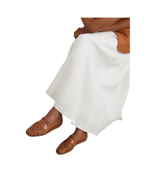 Stuart Weitzman Brown Woven Flat Shoes