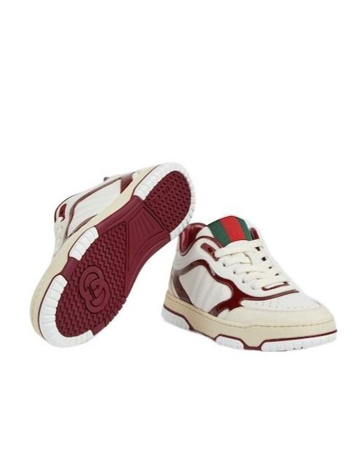 Gucci Pink Panelled Low-Top Sneakers