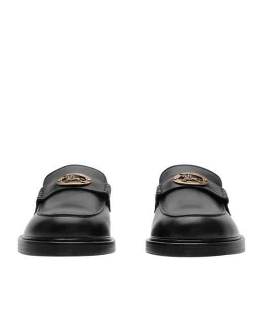 Burberry Black Leather Pembroke Loafers for men
