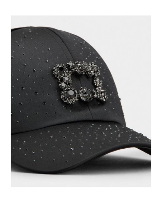 Roger Vivier Black Efflorescence Hat
