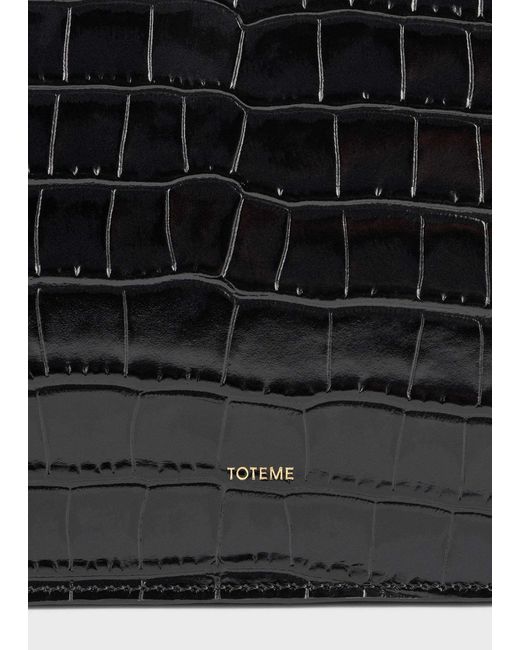 Totême Black Totême Threefold Embossed Clutch Bag