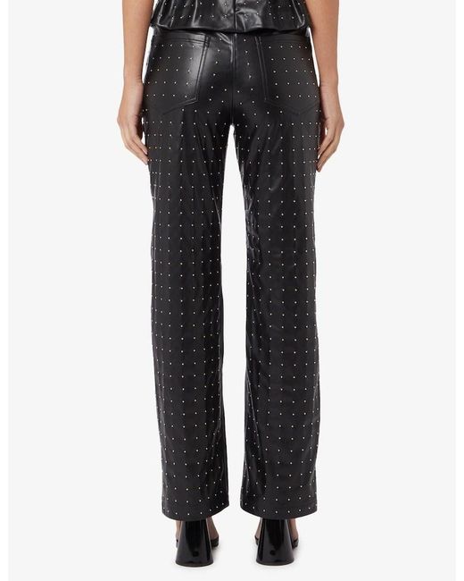 ROTATE BIRGER CHRISTENSEN Black Riveted Casual Pants