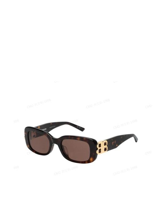 Balenciaga Brown Fashion Squareshaped Sunglasses