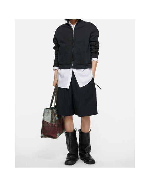 Acne Blue Zip-Up Sweatshirt for men