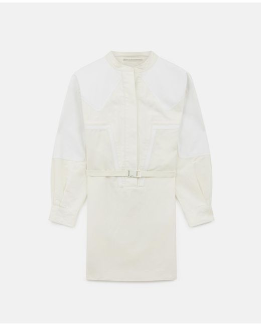 Stella McCartney White Liana Belted-Waist Minidress