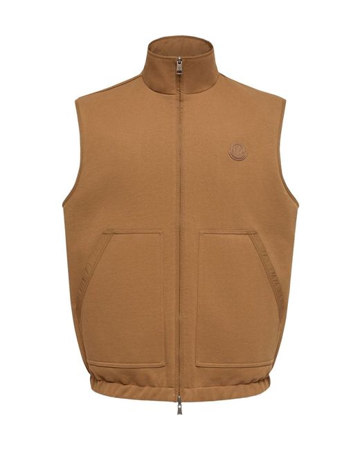 Moncler Brown Reversible Zip-Up Gilet for men