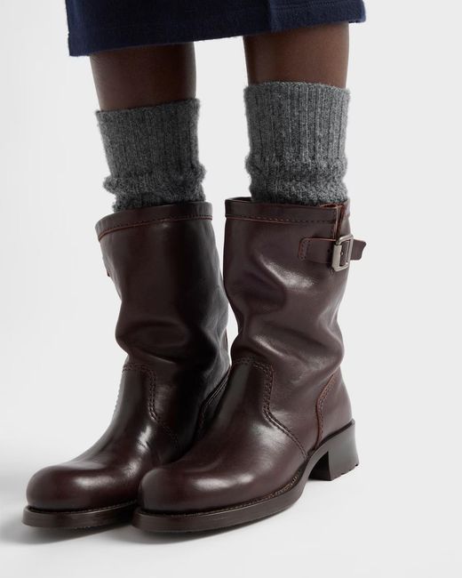 Prada Black Mid-Calf Boots