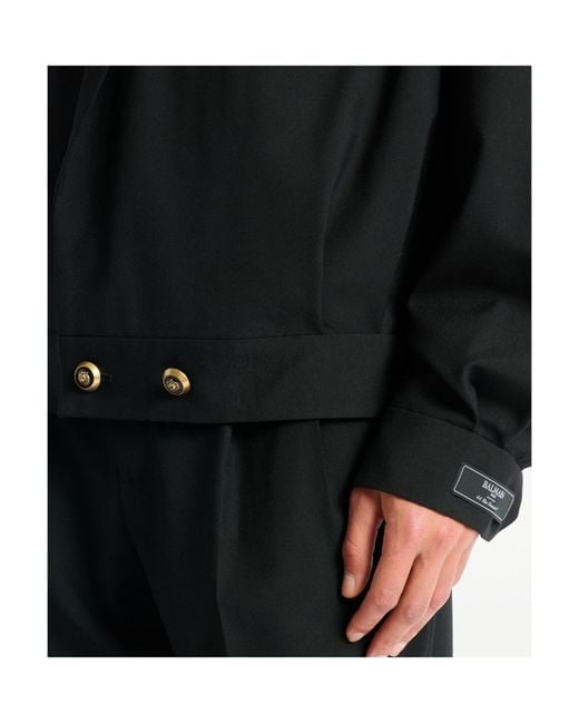 Balmain Black Wool 2-Button Jacket for men