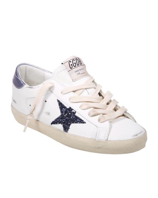Golden Goose Deluxe Brand White Super-Star Lace-Up Sneakers