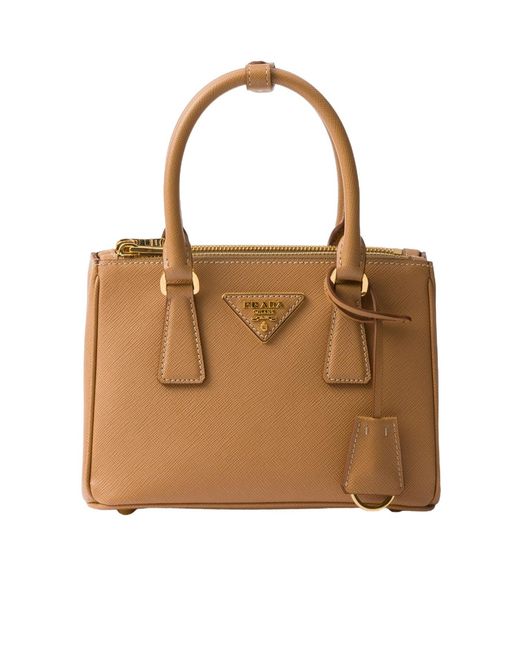 Prada Brown Galleria Mini Saffiano Leather Bag