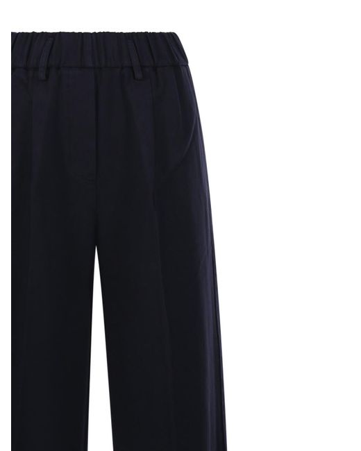 Forte_forte Blue Elasticated Loose Pant
