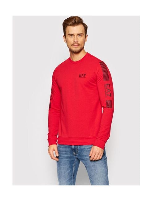 EA7 Red Logo Sweater for men