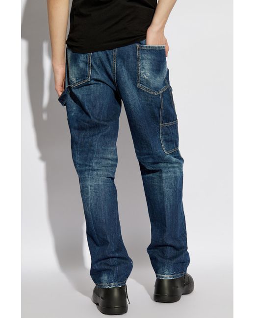 DSquared² Blue Loose Carpenter Jeans for men
