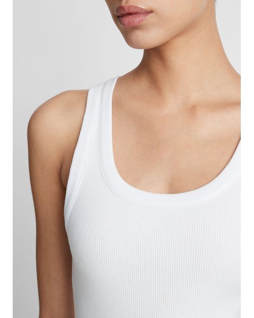 Vince White Scoop Neck Tank Top