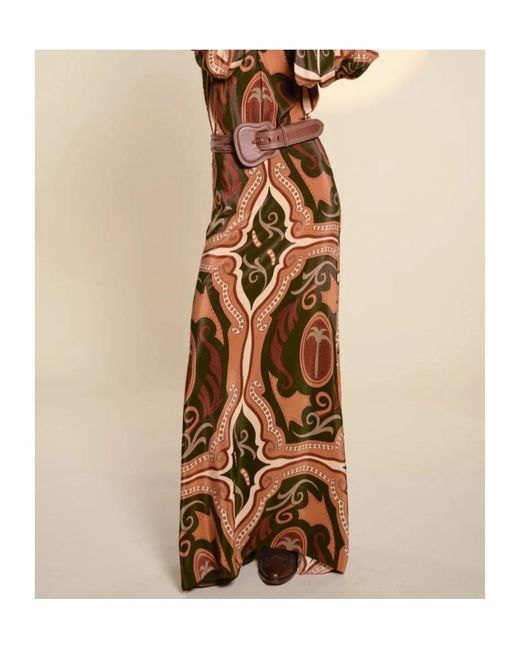 Johanna Ortiz Brown Nuevos Territorios Maxi Skirt