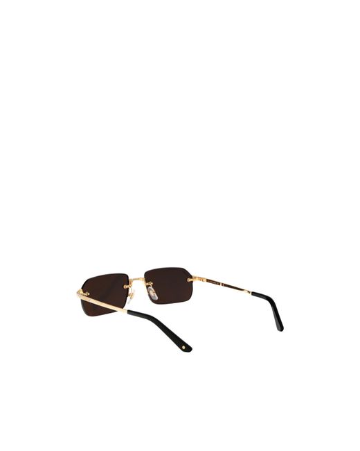 Cartier White Rectangular Frame Sunglasses for men