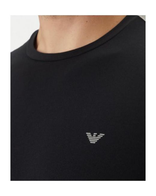 Emporio Armani Black Crew Neck T-Shirt for men