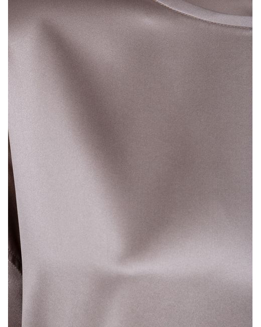 Brunello Cucinelli Purple Keyhole Crewneck Top