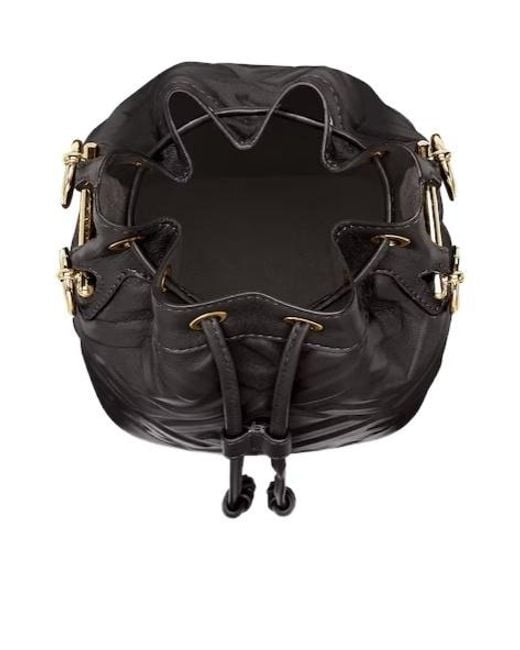 Fendi Black Mon Tresor Ff-Motif Bucket Bag