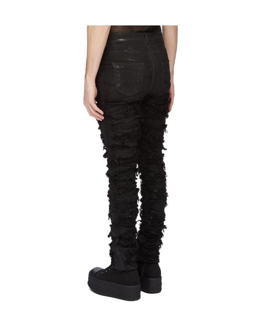 Rick Owens Black Luxor Detroit Low-Rise Skinny Jeans for men