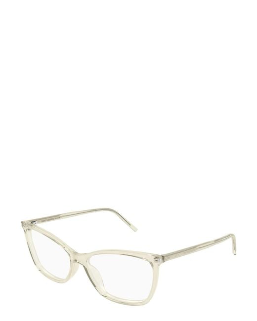 Saint Laurent White Full-Frame Plain Mirror