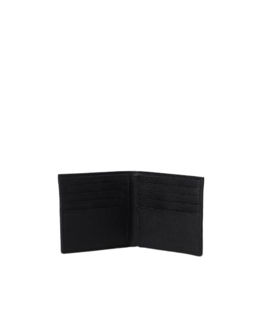 Emporio Armani Black Logo Detailed Bifold Wallet for men