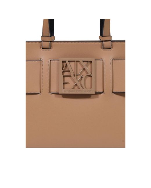 ARMANI EXCHANGE Brown Monogram Tote Bag