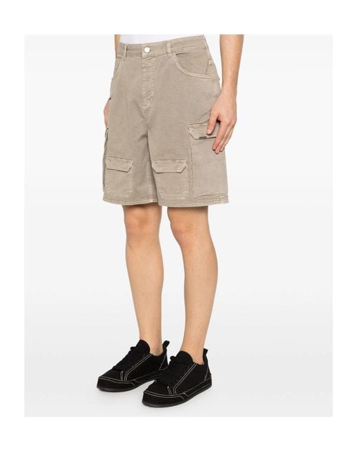 Represent Natural Zip-Pocket Cargo Shorts for men