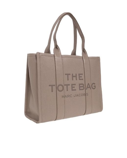 Marc Jacobs Brown Large Logo-Embossed Tote Bag