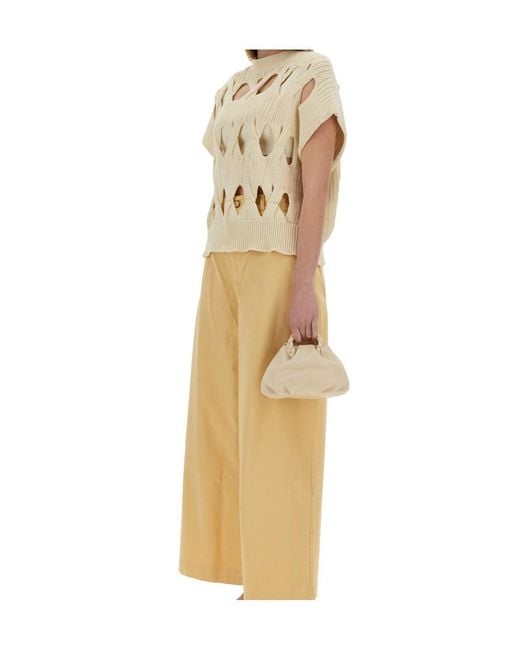 Alysi Natural Springtime Knit Jersey Top