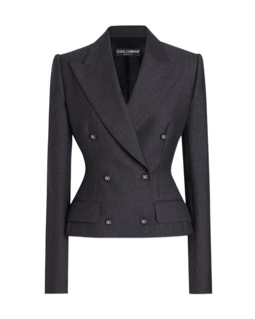 Dolce & Gabbana Blue Double-Breasted Jacket