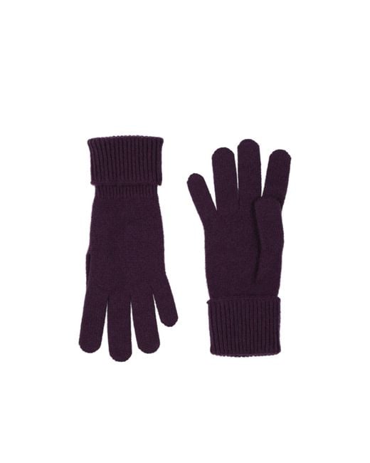 Burberry Purple Lightweight Knitted Gloves
