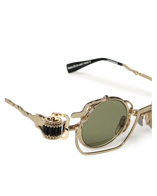Kuboraum Green Geometric Sunglasses for men