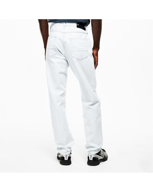 Stone Island White Straight Jeans for men