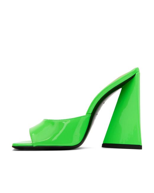 The Attico Green The Devon Open Toe Sandals