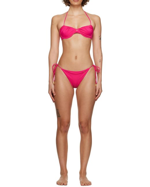 Tom Ford Pink Neck Split Swimsuit