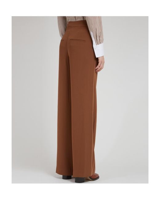 Veronica Beard Brown Creased Casual Pants