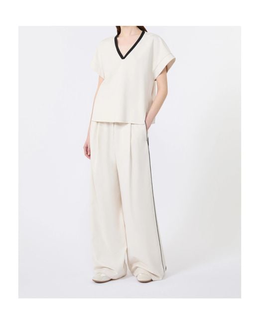 Weekend by Maxmara White Wide Leg Casual Pants