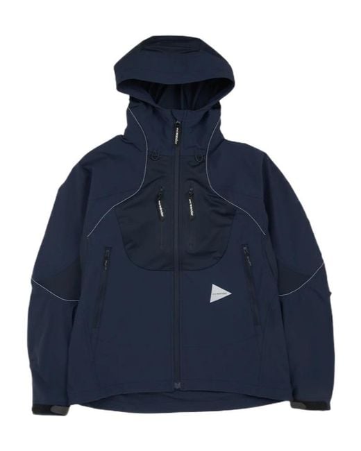 And Wander Blue Hooded Jacket for men