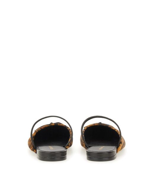 Stuart Weitzman Brown Round-Toe Flat Sandals