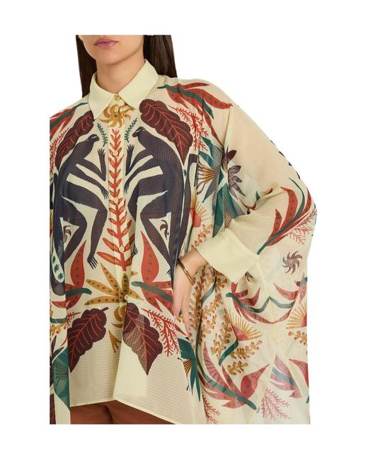 Etro Metallic Printed Silk Shirt