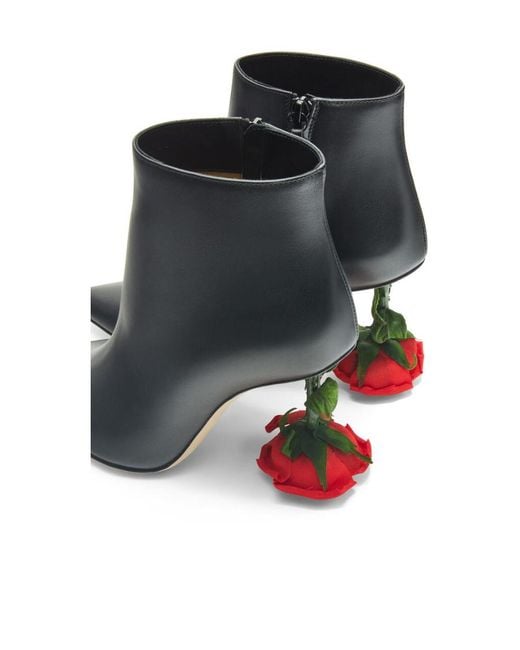Loewe Black Rose Heel Boot