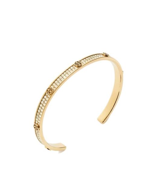 Tory Burch Metallic Icon Pavé Cuff Bracelet