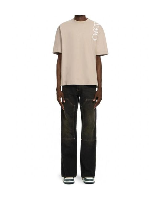 Off-White c/o Virgil Abloh White Bookish Logo-Print T-Shirt for men