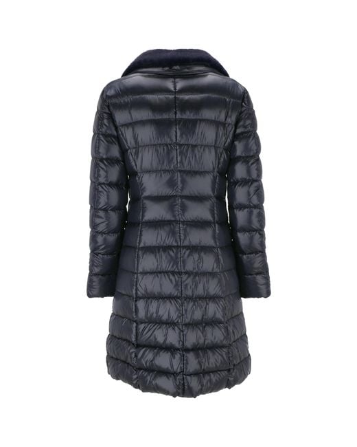 Herno Black Logo-Plaque Coat